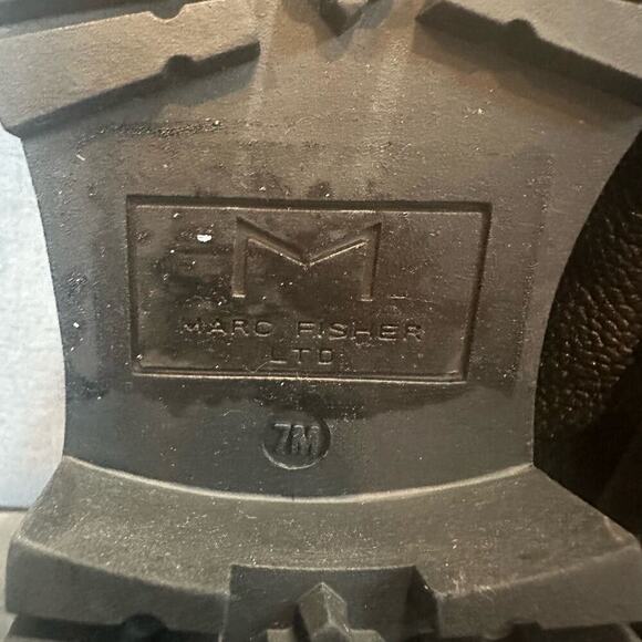 NEW Marc Fisher LTD Black Leather Nairy Hiking Boots, Sz 7M (JJ) - Picture 6 of 8